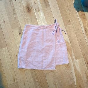 Pink mini skirt
